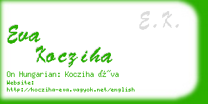 eva kocziha business card